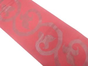 唐草模様織り出し　袋帯